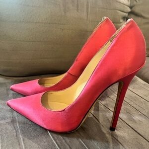 Jimmy Choo Pink Satin Anouk Heels